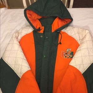 Miami Hurricanes Throwback Parka Starter vintage L